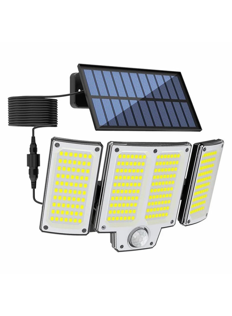 2000mAh 280-SMD LED Waterproof Solar Outdoor Lamp with 3 Lighting Modes & Motion Sensor Remote Control, Solar Garden Lighting - Day Light