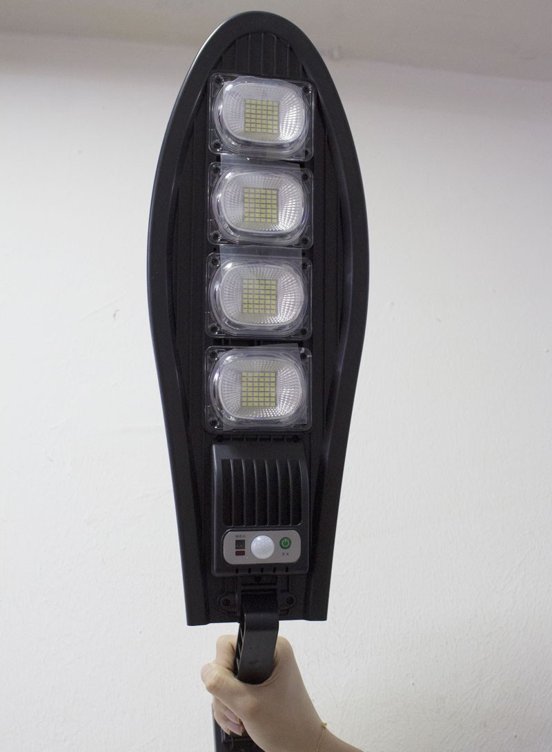 80W 168-COB LED Waterproof Solar Sensor Street Lamp with 3 Different Lighting Modes & Remote Control