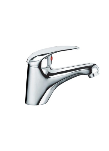 Deck Mount Single Hole Brass Hot & Cold Water Faucet For Bathroom & Kitchen - Chrome