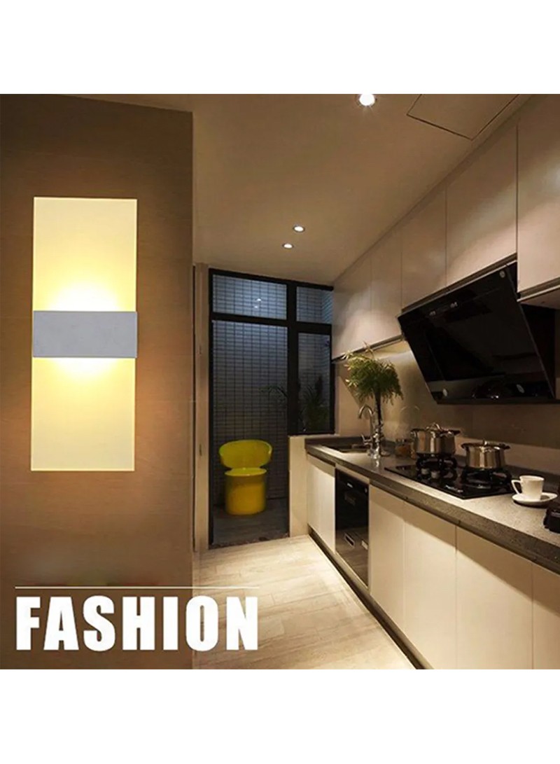 LED Wall Light Right Angle Acrylic Light Home Hallway Porch Decorative Lamp (W2.4 x H5.5)inch - White Light