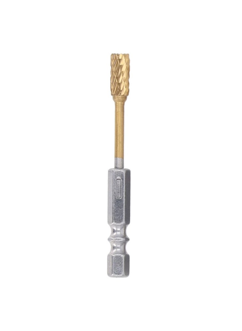 1 / 4 Inch Hex Shank Carbide Double Cut Rotary Burr Grinder Bit for Woodworking Carving Polishing 3-A6