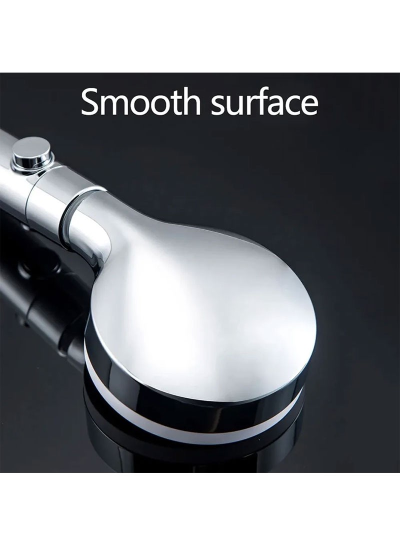 High Pressure 3 Spray Modes Handheld Shower ON/OFF Pause Switch Rotary Shower Head - White Shower