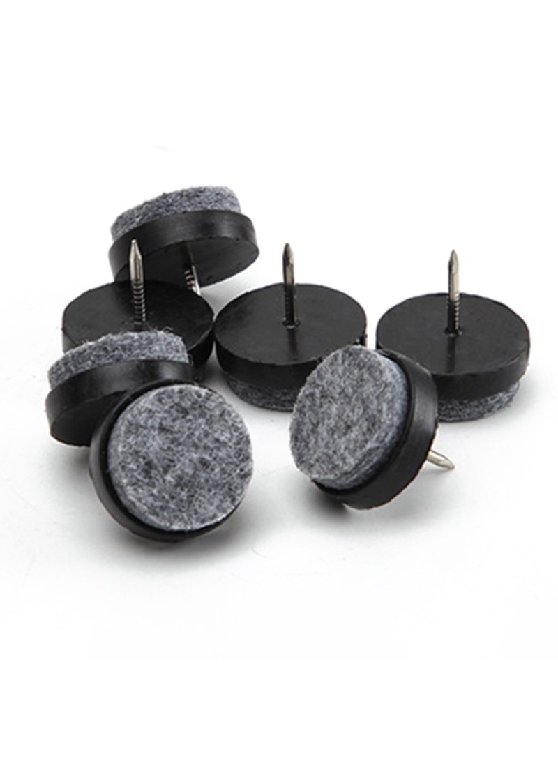 10Pcs 17mm Felt Foot Pad Skid Glide Nail Protector Furniture Chair Table Leg Mat - Black