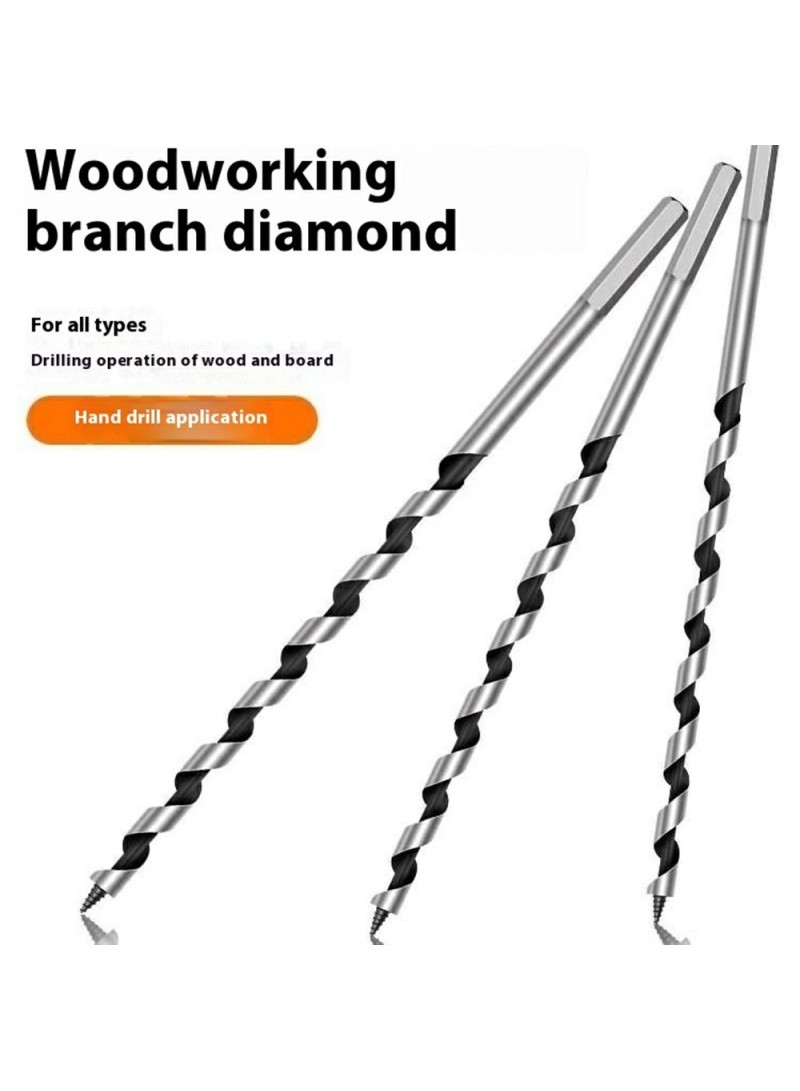 Deep Hole Extended Auger Drill Bit Woodworking Hex Shank Bit for Electric Drill / Bench Drill (D0.6 x L20)cm / (D0.2 x L7.9)inch