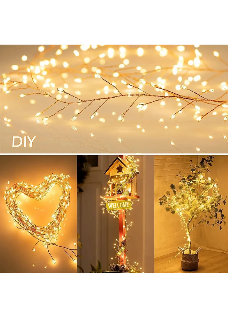 6m 200 LEDs String Waterproof USB Powered Remote Control Copper Wire Strip Light - Colorful Light / USB Powered