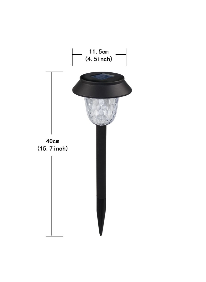 2Pcs / Set Outdoor Garden Stake Solar Light IP65 Waterproof Lamp Walkway Path Yard Patio Decor CIS-57454 (D4.52 x H16.14)inch - White Light