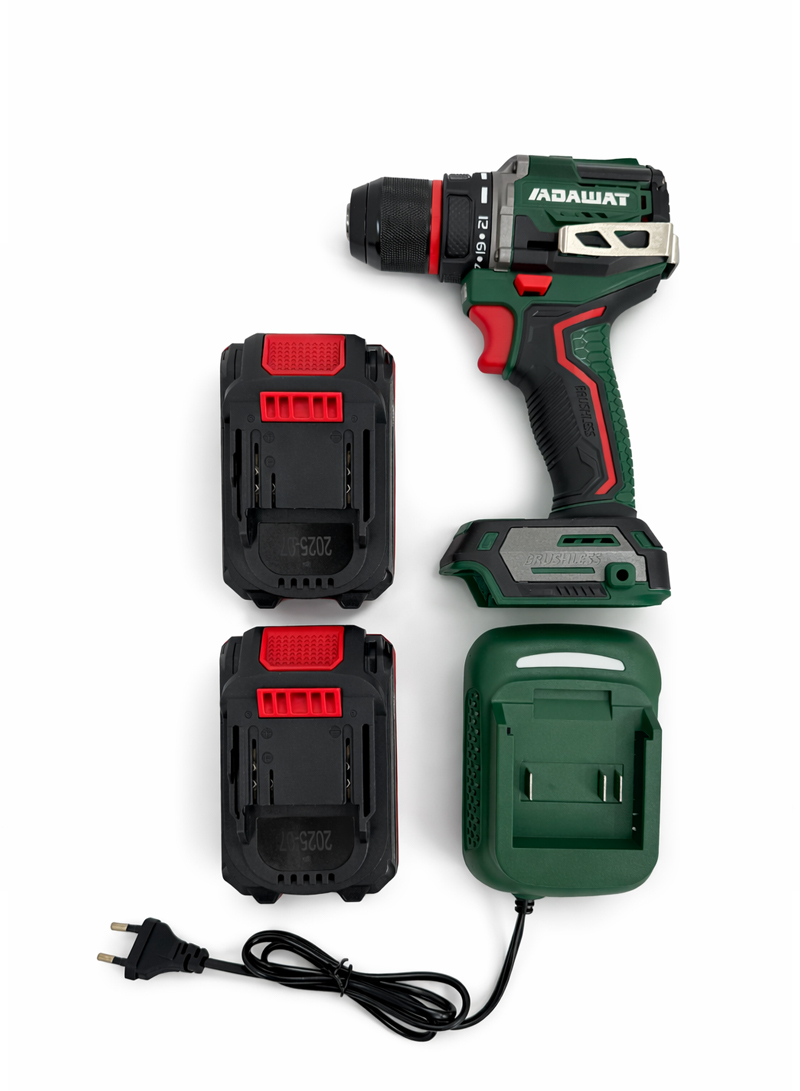 21V Brushless Cordless Drill Driver, 60N·m High Torque, 10mm Keyless Chuck, 2.0Ah Lithium Battery - Powerful Electric Drill for Home, DIY, & Professio