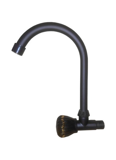 Faucet Tap with Single Handle Aerator Splashproof Kitchen Sink Faucet Extender 966-19 - Black