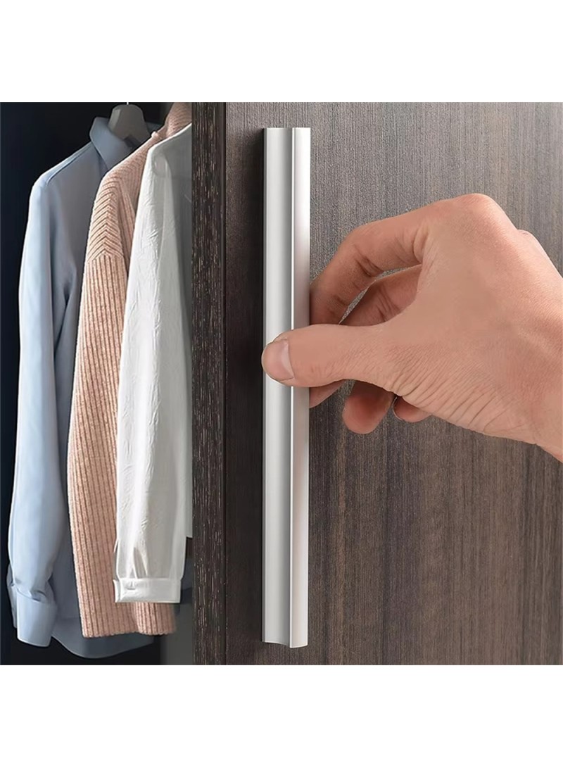 Metal Drawer Pulls 32cm / 12.6" Hole Center / 35cm / 13.78" Length Minimalist Style Hardware Cabinet Handle - Matte Silver