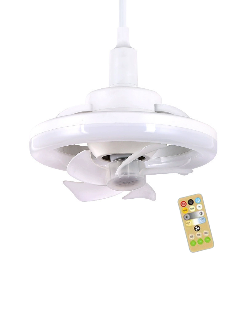 10.2" LED Ceiling Fan Light with Remote Control, 3-Speed Cooling, Dimmable 3000K-6500K Light, 360° Oscillation & Easy Screw-In Installation