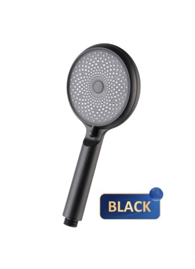 High-Pressure Waterfall Silicone Handheld Showerhead (L4.33 x W9.84)inch - Black