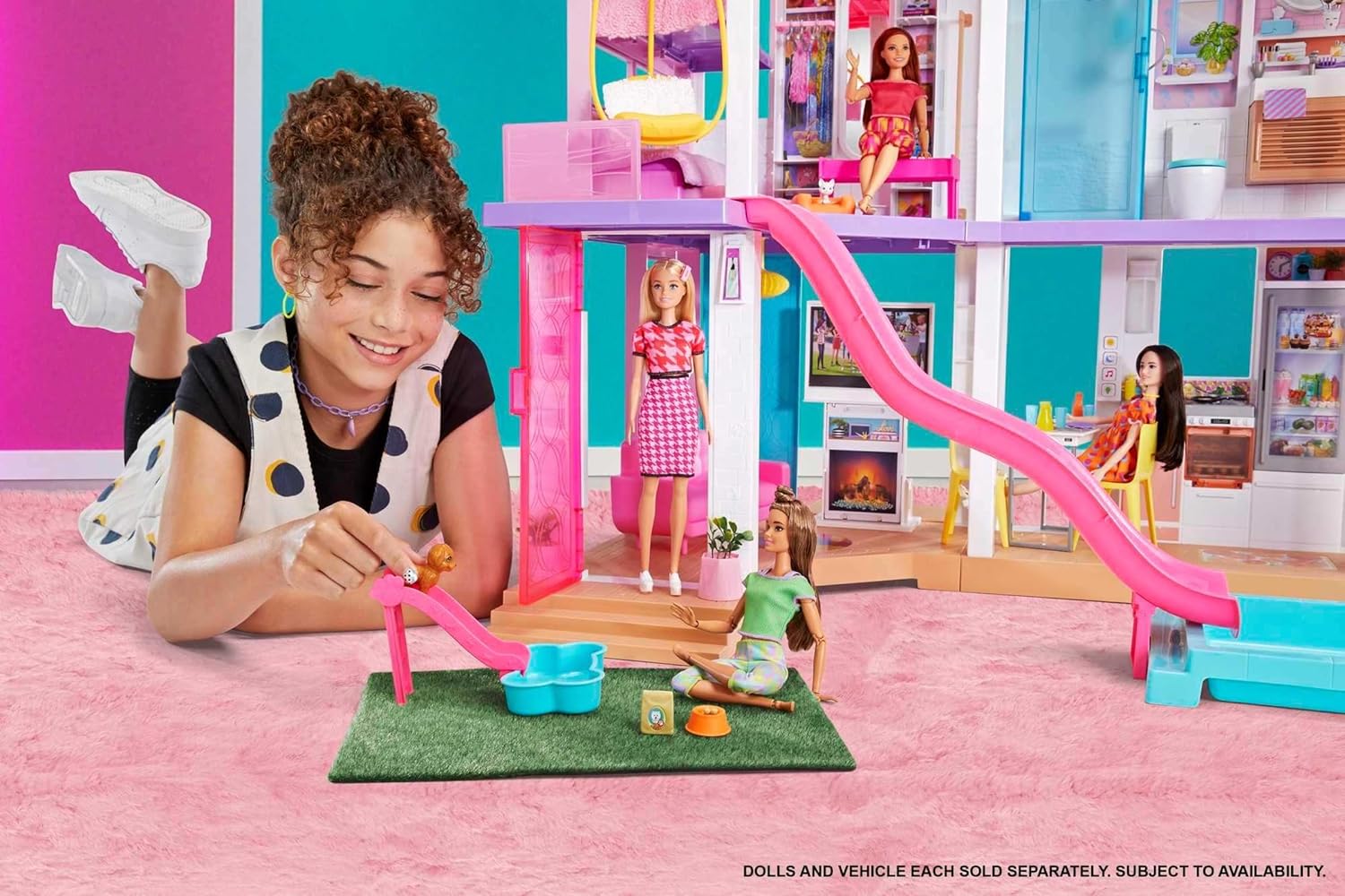 Barbie Dreamhouse 75-Piece Playset with Pool, Slide & Accessories