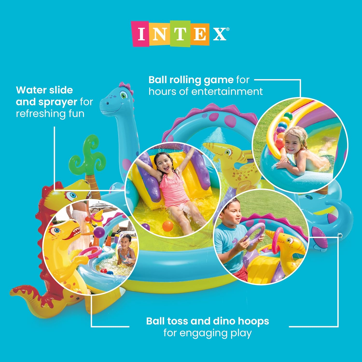 Intex Rainbow Ring Inflatable Play Center Swimming Pool