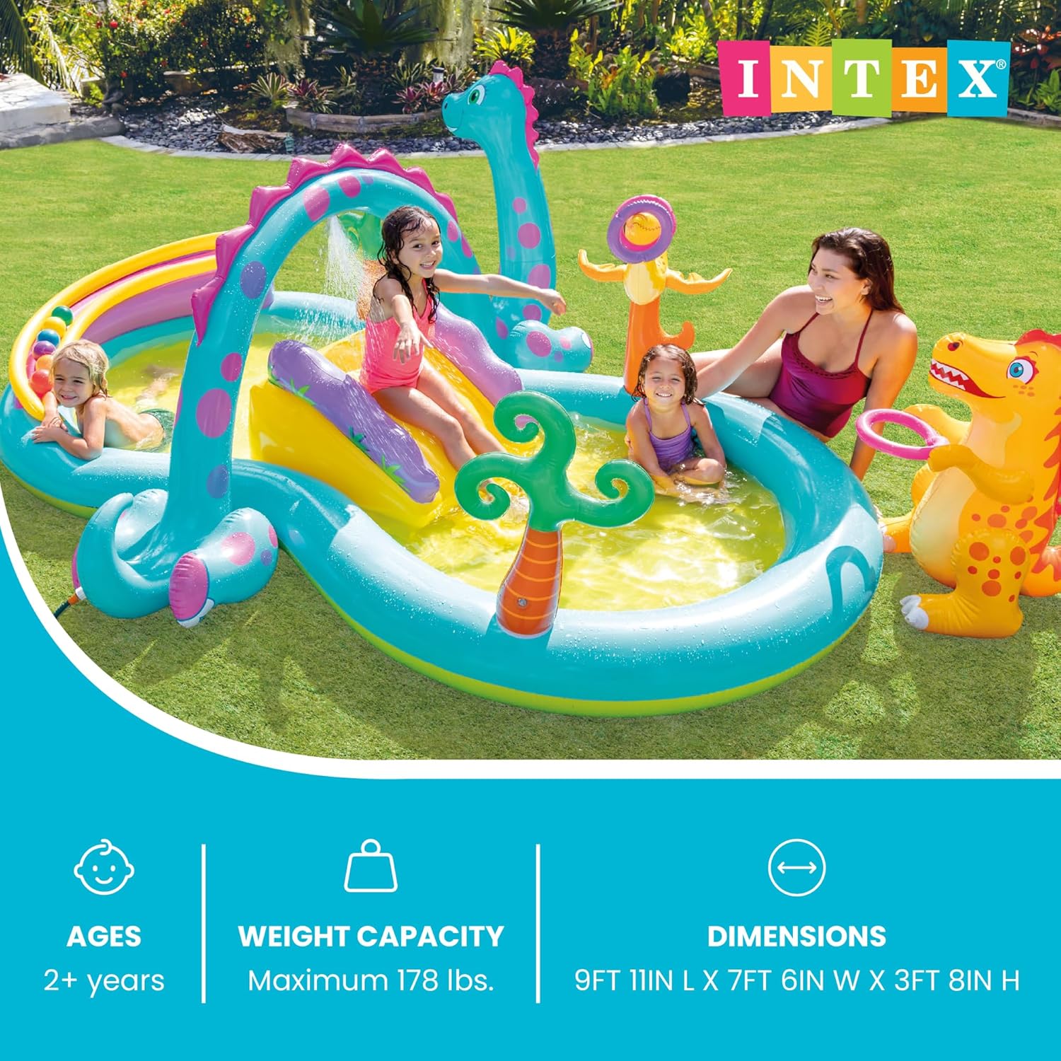 Intex Rainbow Ring Inflatable Play Center Swimming Pool