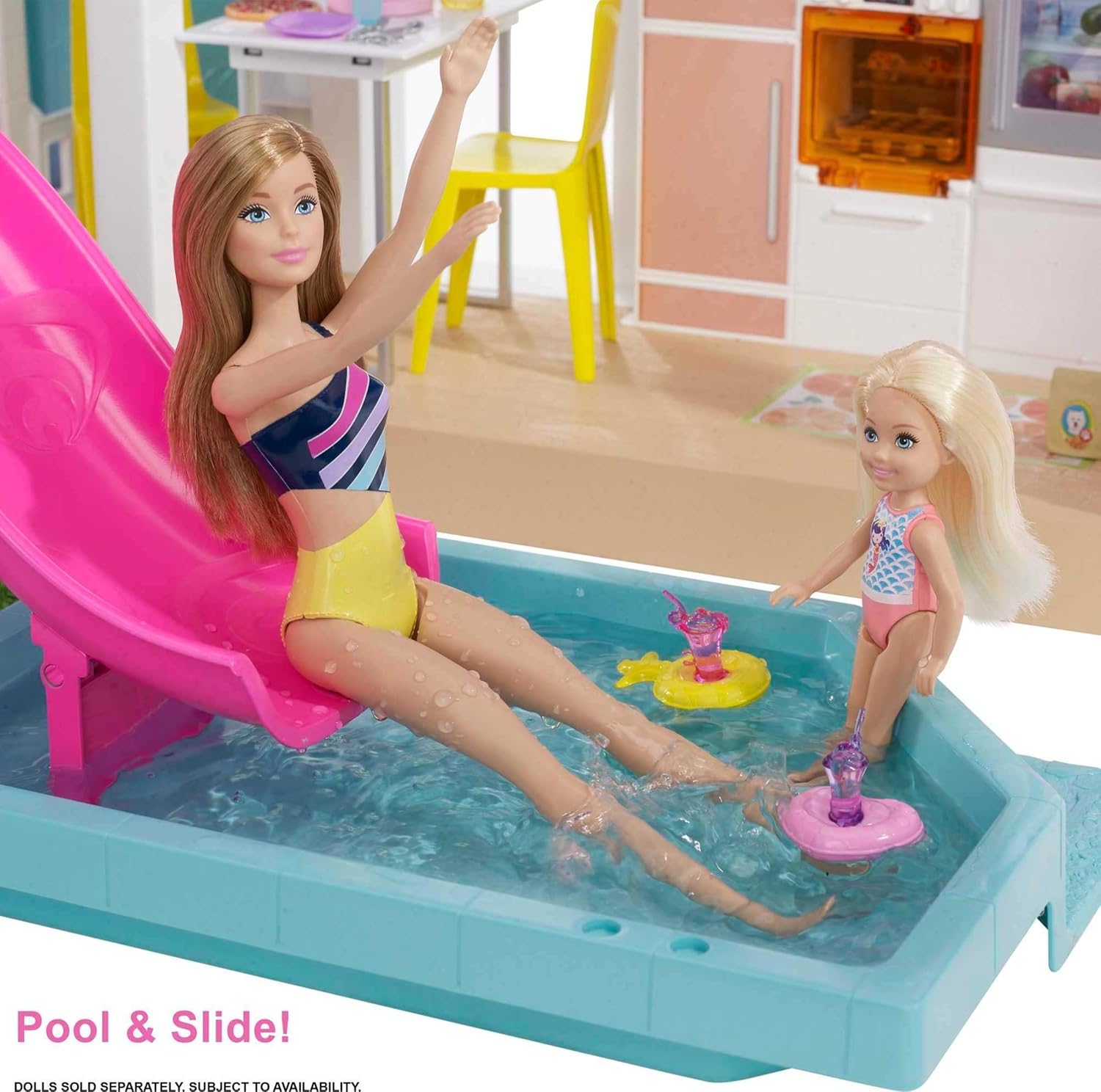 Barbie Dreamhouse 75-Piece Playset with Pool, Slide & Accessories