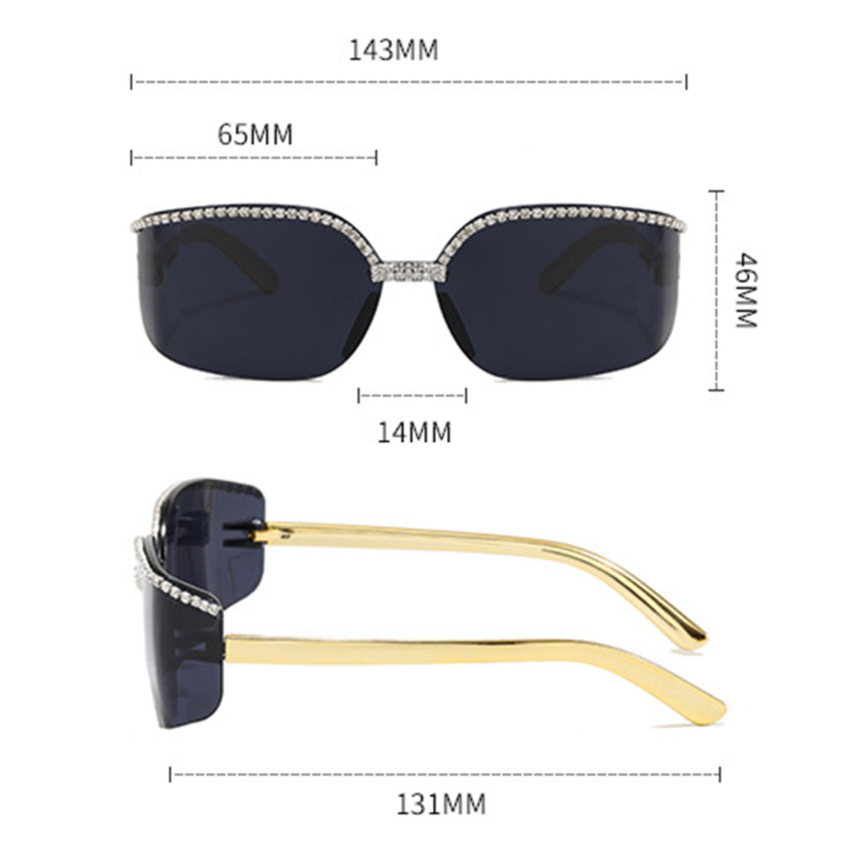 New Square Sunglasses for Women, UV Resistant Fashionable Headband Sunglasses