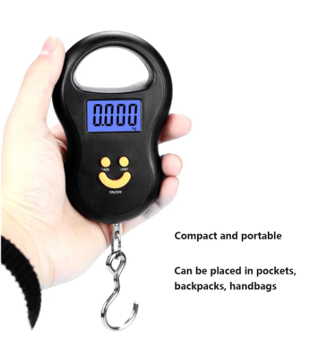 Electronic 50Kg 10g Hanging Scale LCD Kitchen Digital Scale BackLight Fishing Weights Pocket Scale Travel Luggage Scales