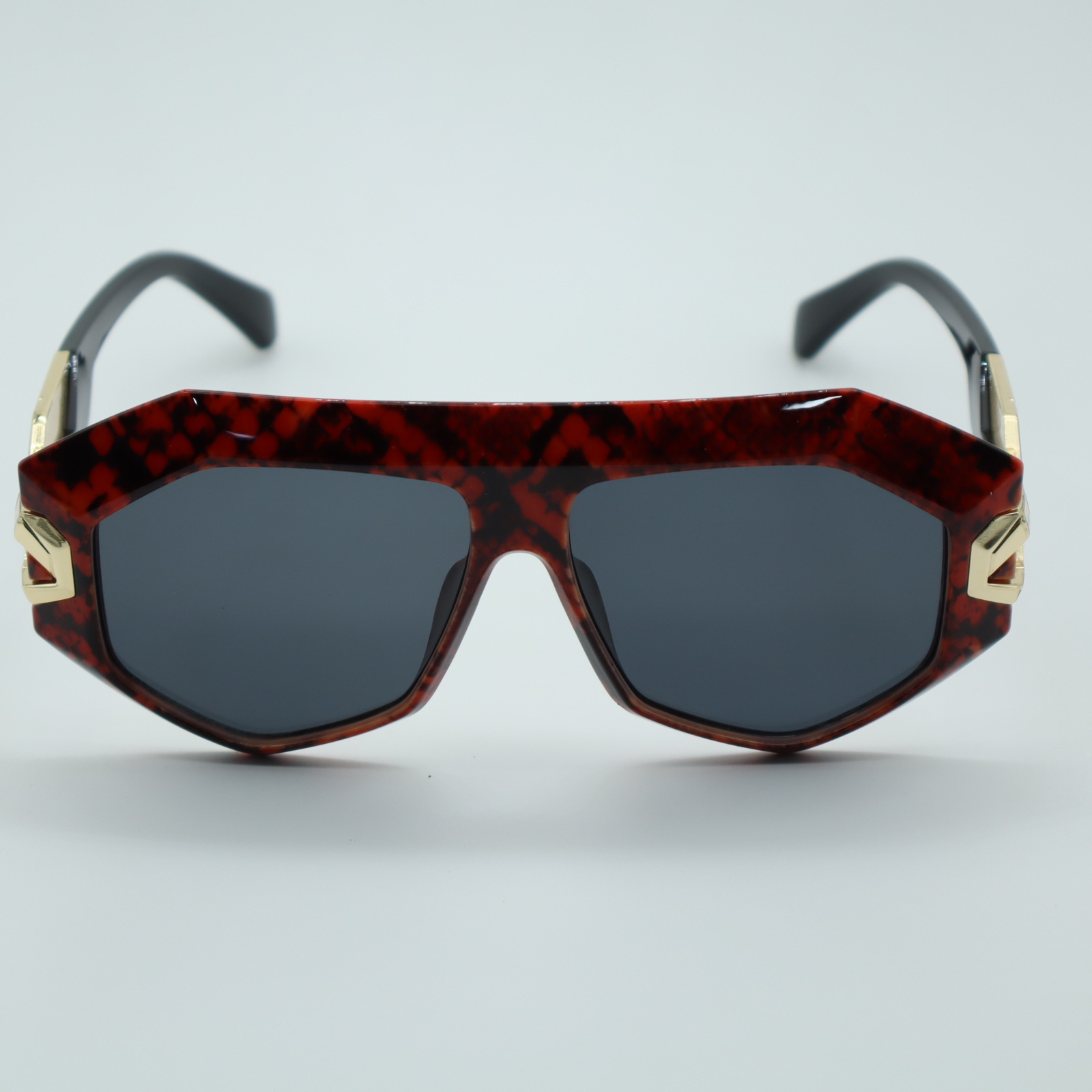 New Large Frame Snake Print Sunglasses for Women with Leopard Print, Fashionable and Stylish Streetwear Unisex Aviator Shades