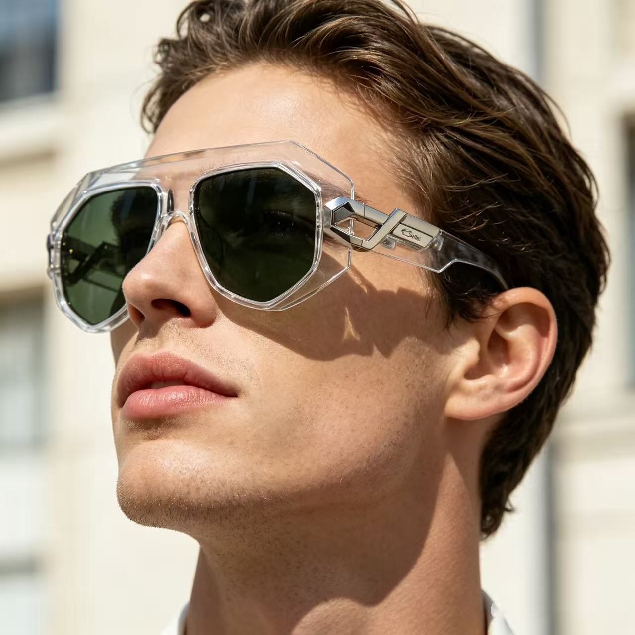 New Large Frame Snake Print Sunglasses for Women with Leopard Print, Fashionable and Stylish Streetwear Unisex Aviator Shades