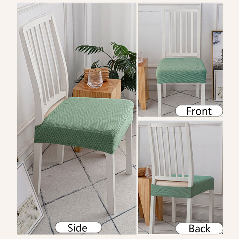 1/2/4/6pcs Elastic Solid Colors Chair Seat Covers Removable Washable Anti-dust Short Back Chair Seat Cushion For Dining Room