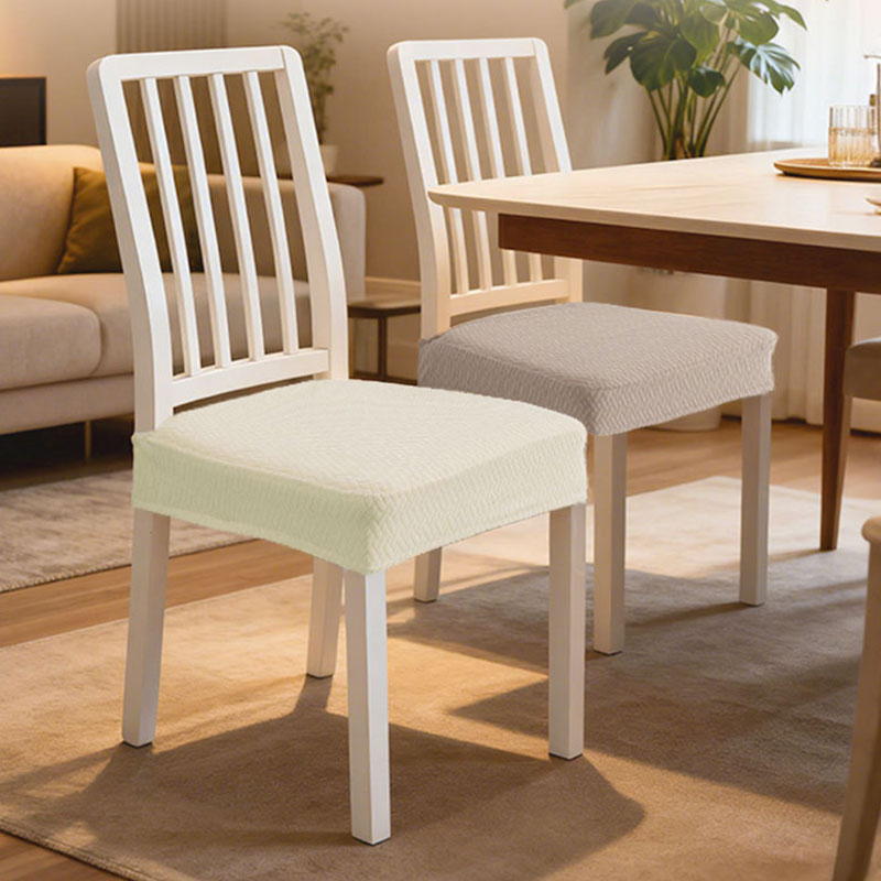 1/2/4/6pcs Elastic Solid Colors Chair Seat Covers Removable Washable Anti-dust Short Back Chair Seat Cushion For Dining Room