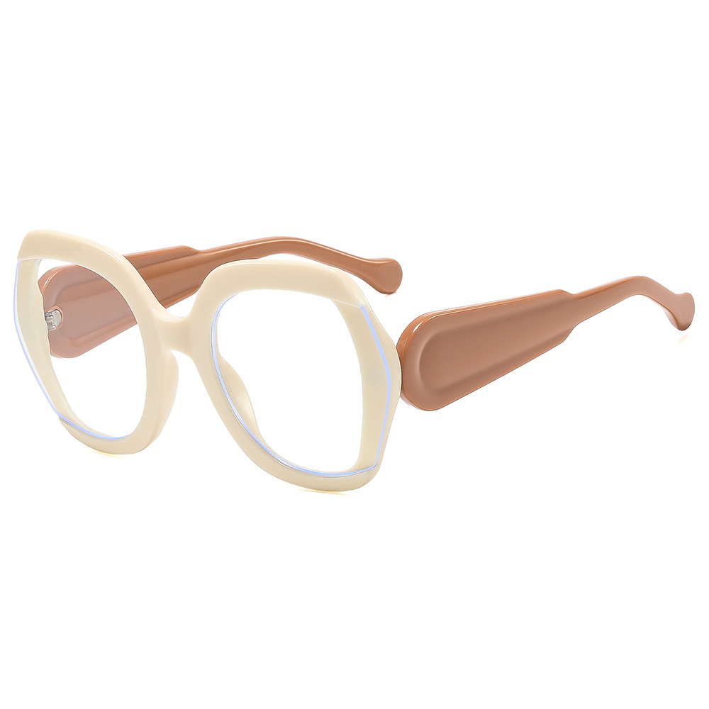 Luxury Brand Round Glasses Women Spectacles Frame High Quality Oversized Red Green Red Fashion Eyeglass Frames Big Frame Unique