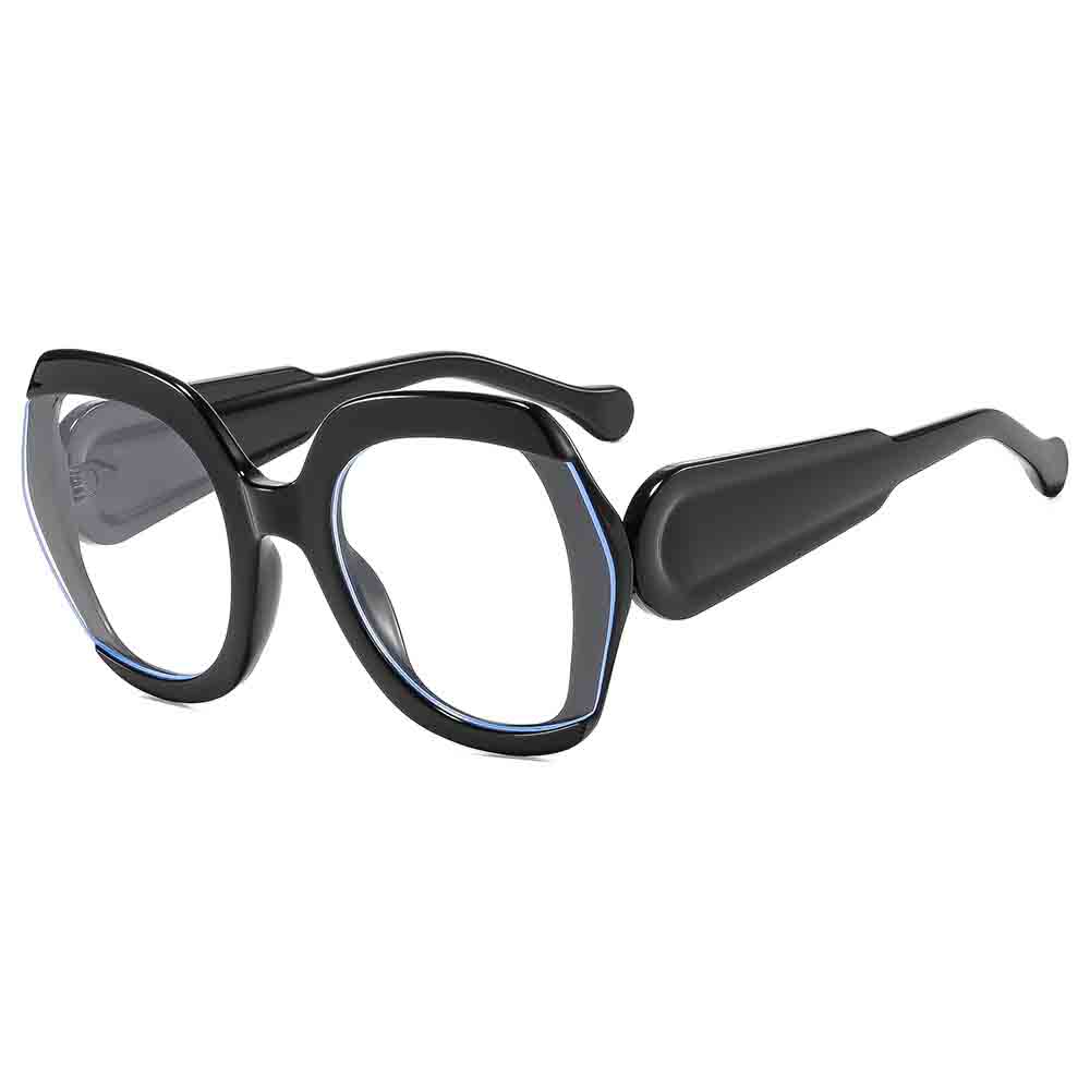 Luxury Brand Round Glasses Women Spectacles Frame High Quality Oversized Red Green Red Fashion Eyeglass Frames Big Frame Unique
