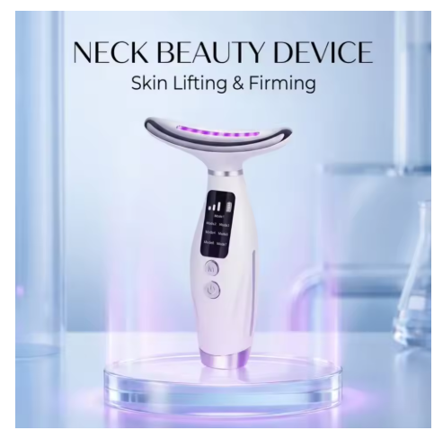 Neck Face Lifting Massager 7 Colors Light LED Photon Therapy Skin Tighten Wrinkle Remove Heating Vibration Massage Beauty Device