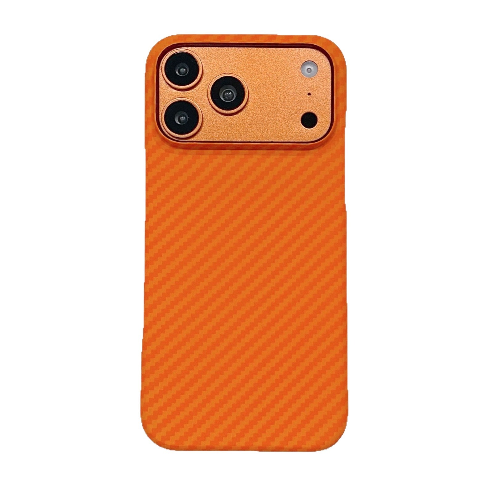 Carbon Fiber Texture Hard Case for iPhone 17 Pro Max 16 Pro 15 Pro, Non-Slip Skin-Friendly Feel, Slim Shockproof Cover