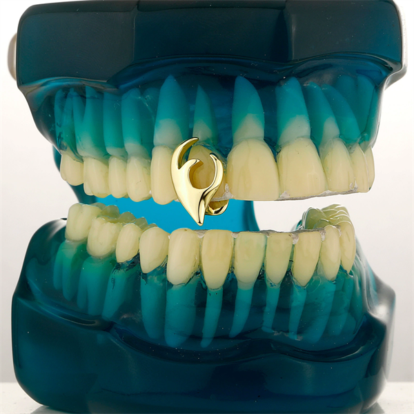 Personalized Love Copper Pointed Tooth Set Christmas Fashion Dazzling Tooth Decoration Versatile Tooth Set