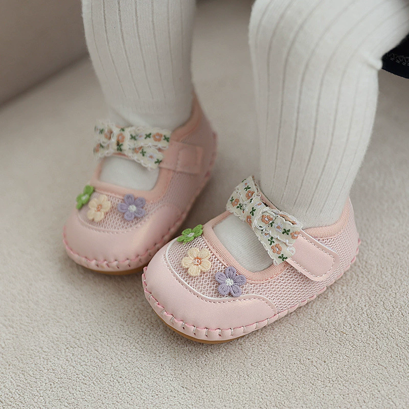 Autumn season one year old baby girl sandals 6-12 months baby shoes baby princess shoes soft soled princess walking shoes