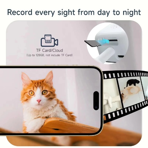 New 2.4/5GHz Wifi Window 1080 HD Camera 3MP Full Color Night Vision Indoor Security Mini Stickable Window Monitoring Camera
