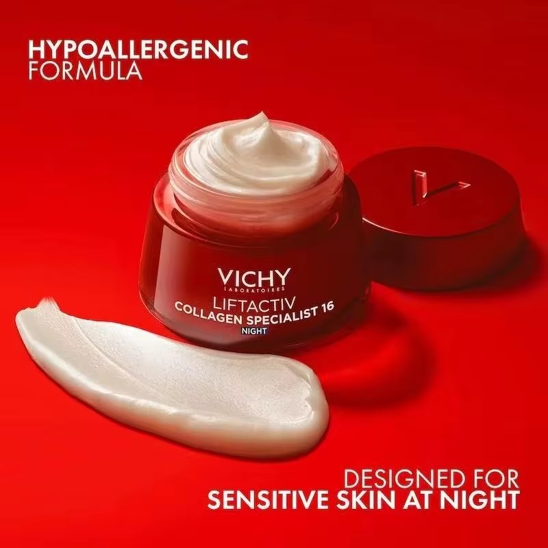 Vichy Collagen Firming Cream Anti-Aging Peptide Vitamin C Reshaping Contour Lightening Day Cream 50ml