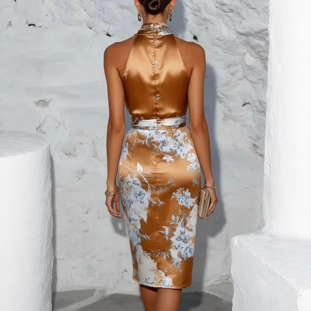 Free delivery of high-quality 2026 new summer women's clothing hot selling neck hanging dress