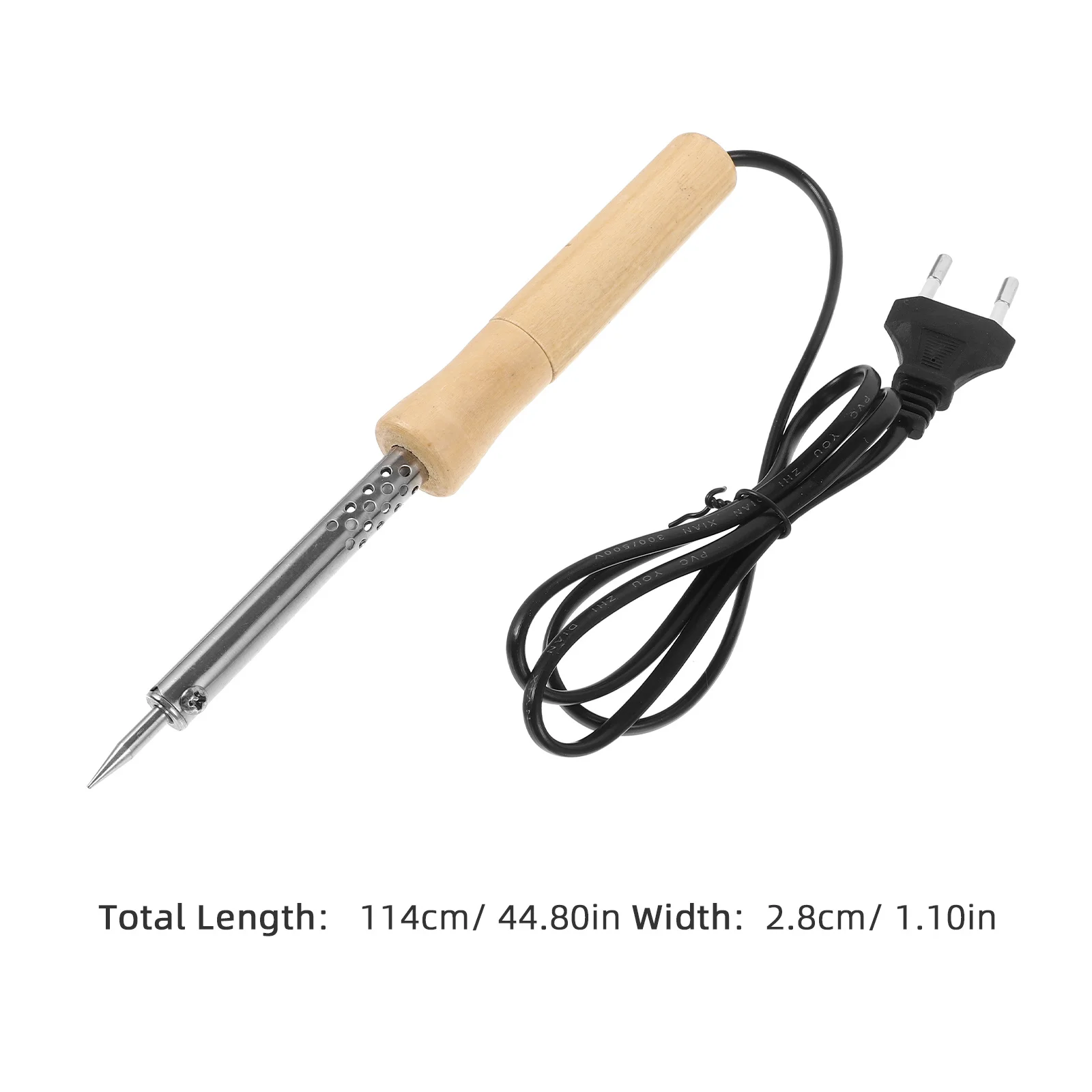 Electric Soldering Iron Wooden Handle High-Efficiency Heating Core Fast Soldering Tool For Engraving Household Repair