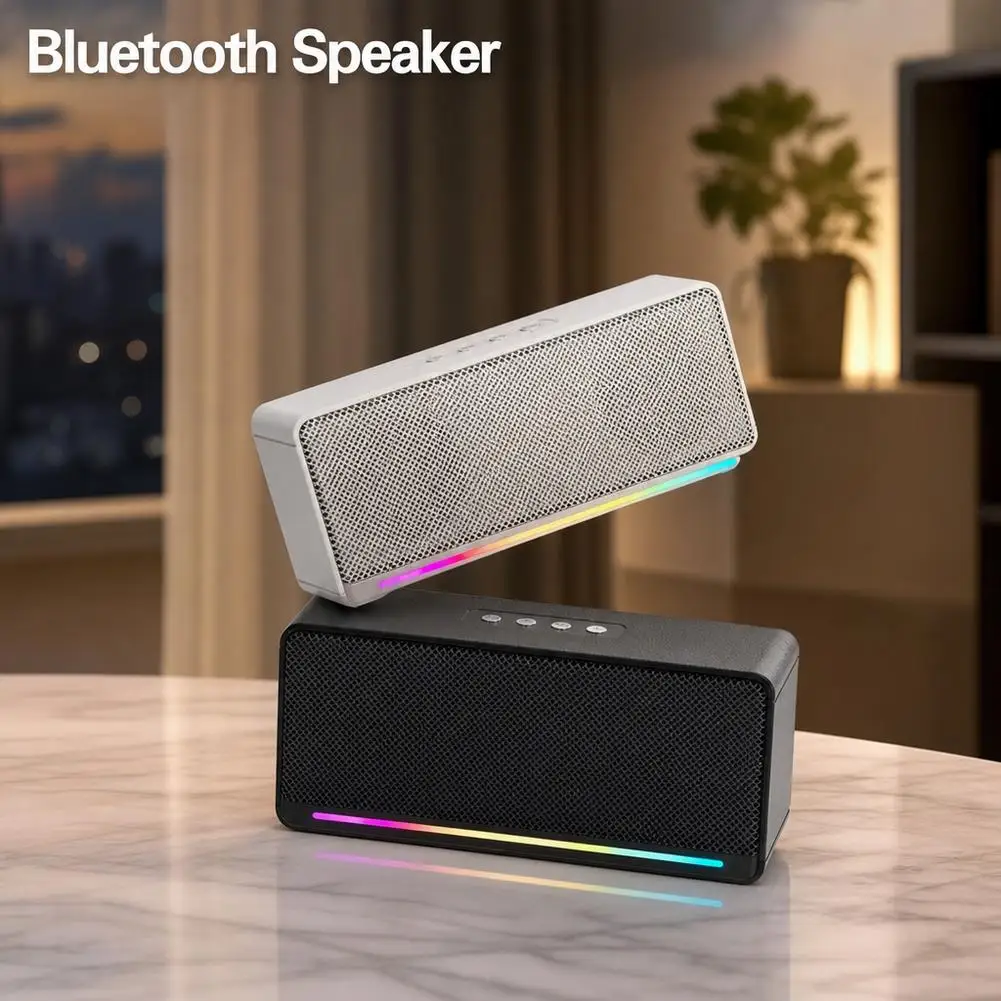 RGB Dual Speaker Bluetooth Speaker Subwoofer High Volume Stereo Multifunctional Home Bluetooth Speaker