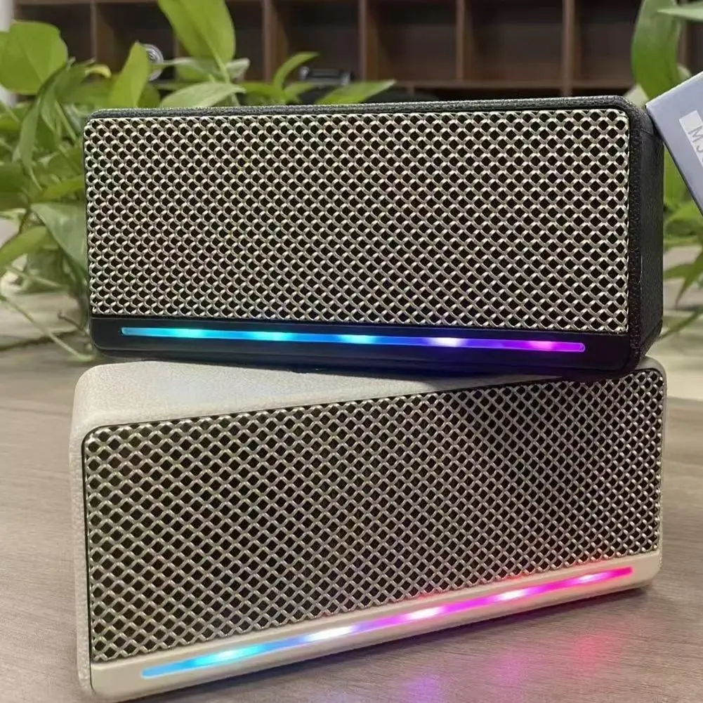 RGB Dual Speaker Bluetooth Speaker Subwoofer High Volume Stereo Multifunctional Home Bluetooth Speaker