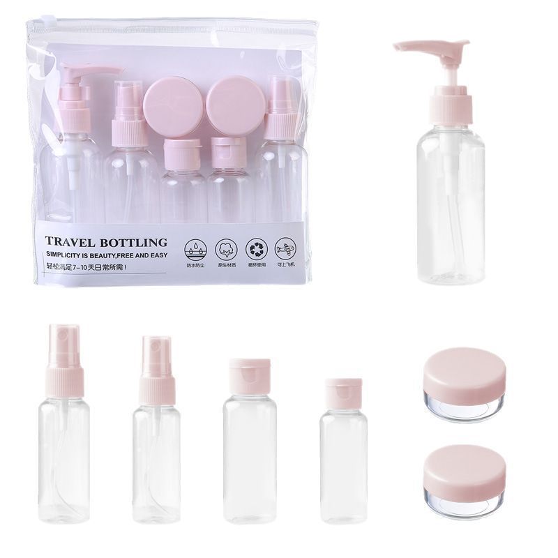 Portable travel distribution bottle washing and skincare cosmetics storage distribution bottle