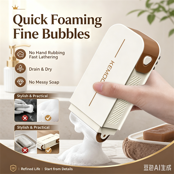 New Multifunctional Soap Box Non-slip Soap Storage Tool Rubbing Foam Box with Brush Roller Soap Boxes