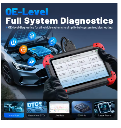 XTOOL D7 V2.0 OBD2 Automotive Scanner Key Programmer All System Car Diagnostic Tool ECU Coding with 39+ Resets CANFD DOIP FCA