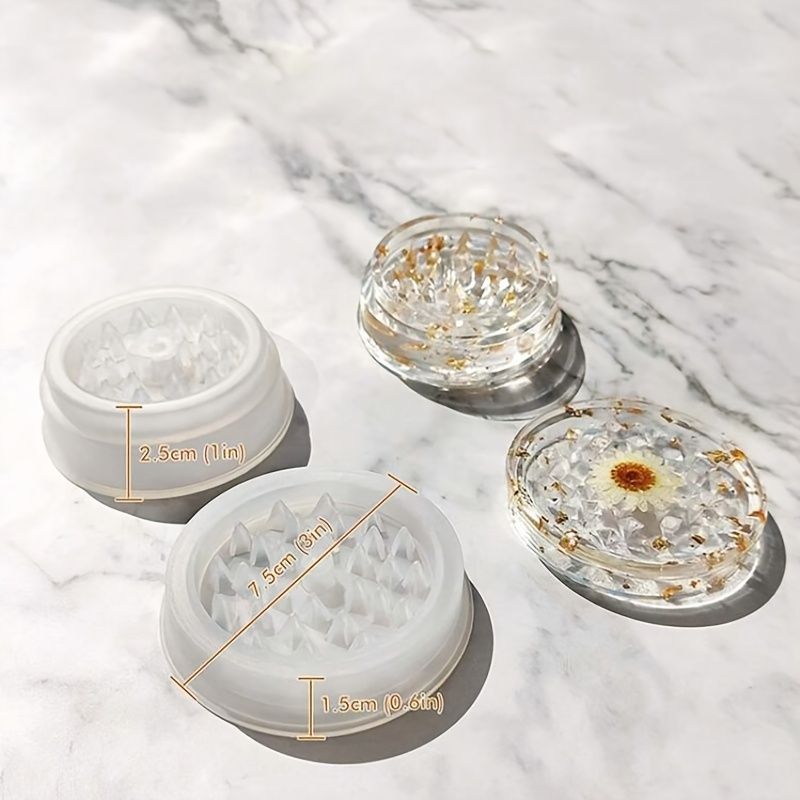 1 Set Tobacco Grinder Leaf Herbal Herb Smoke Spice Crusher Silicone Mold Crystal Epoxy Resin Molds for DIY Crafts Making Tools