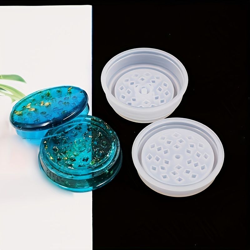 1 Set Tobacco Grinder Leaf Herbal Herb Smoke Spice Crusher Silicone Mold Crystal Epoxy Resin Molds for DIY Crafts Making Tools