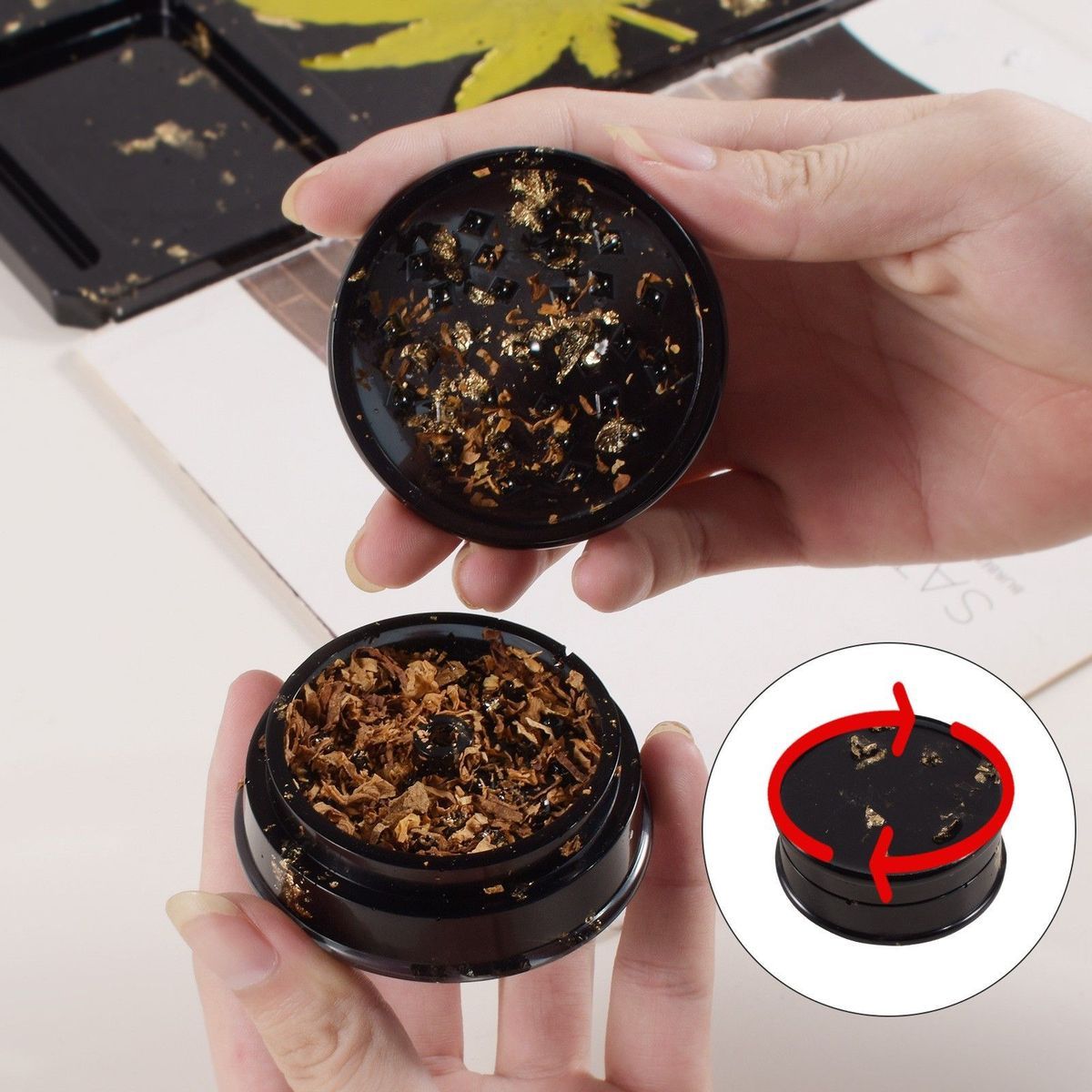 1 Set Tobacco Grinder Leaf Herbal Herb Smoke Spice Crusher Silicone Mold Crystal Epoxy Resin Molds for DIY Crafts Making Tools