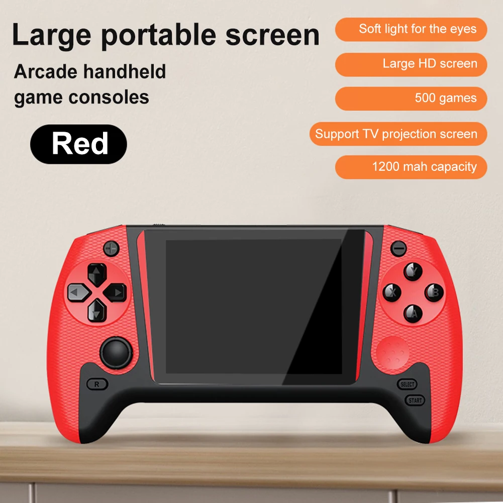 Retro Handheld Game Console 3.5inch LCD Screen Built-in 500 Games Portable Game Console Dual Player Support 1200mAh for Adults