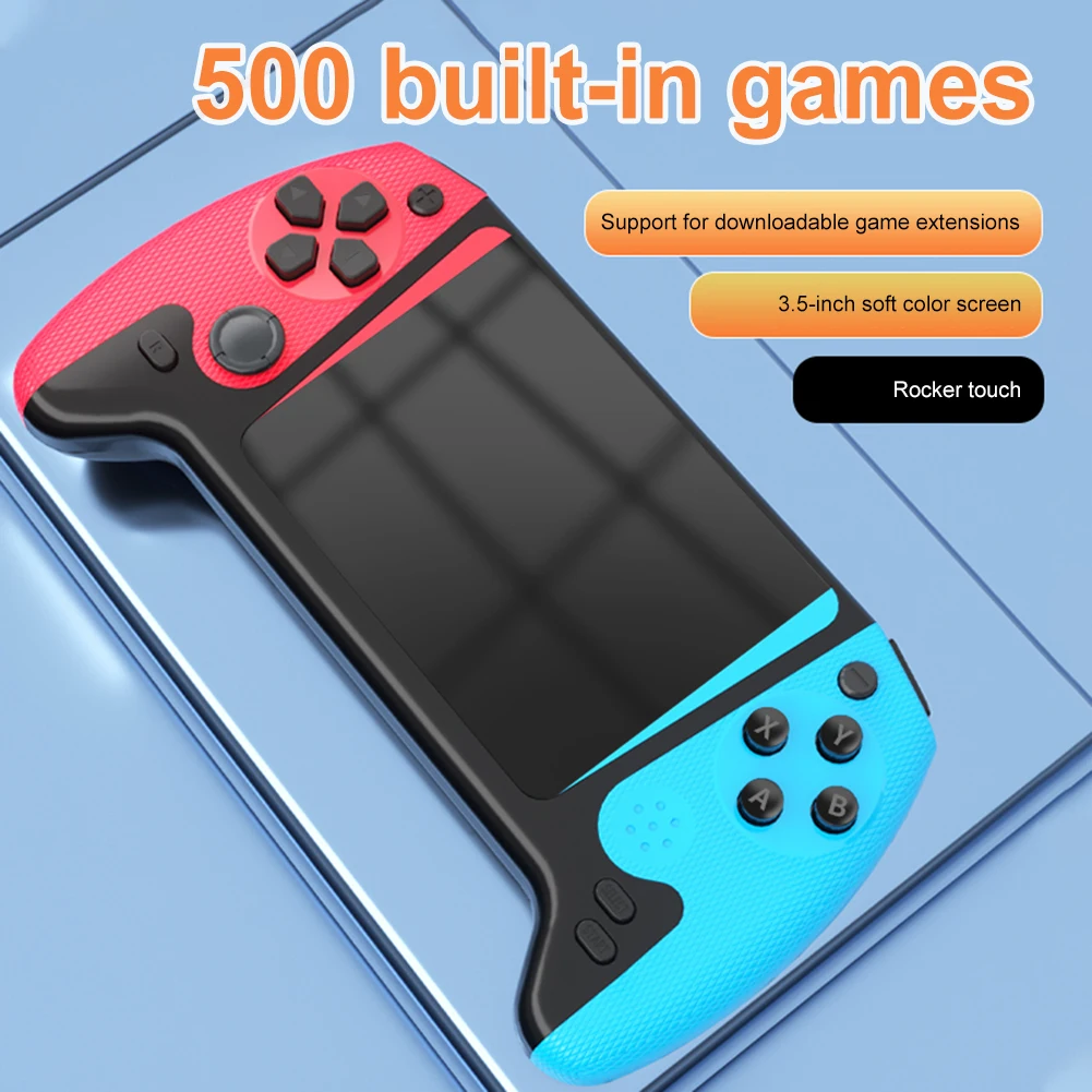 Retro Handheld Game Console 3.5inch LCD Screen Built-in 500 Games Portable Game Console Dual Player Support 1200mAh for Adults