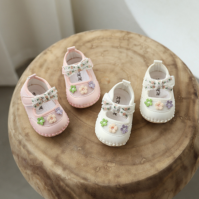 Autumn season one year old baby girl sandals 6-12 months baby shoes baby princess shoes soft soled princess walking shoes