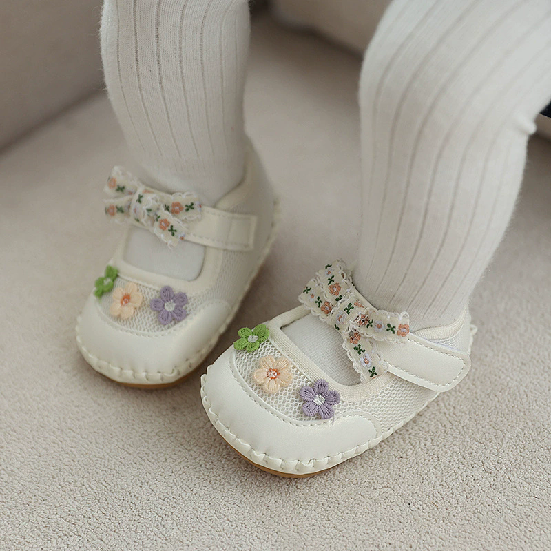 Autumn season one year old baby girl sandals 6-12 months baby shoes baby princess shoes soft soled princess walking shoes