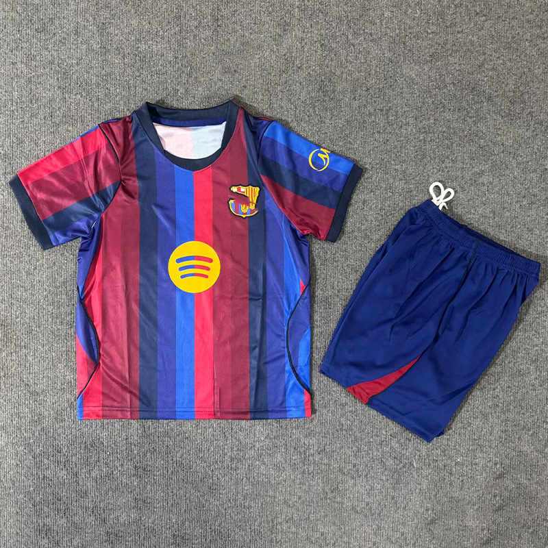 Kids kit 2026 2027 Real Madrid soccer jerseys Barcelona final children Football Kit