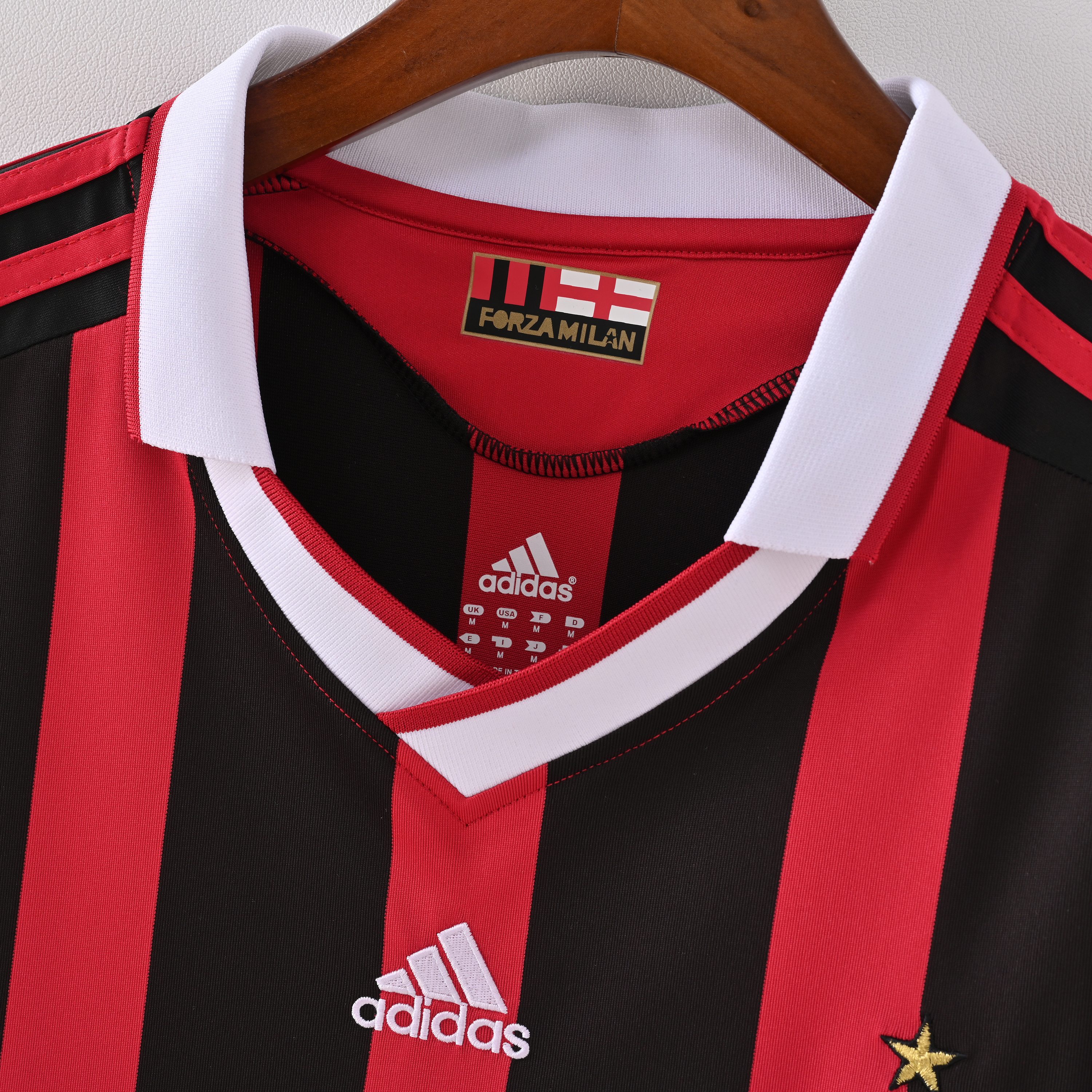 2009 2010 AC Milan Classic Home Football jersey 09 10 AC Milan Retro Soccer Shirt S-XXL