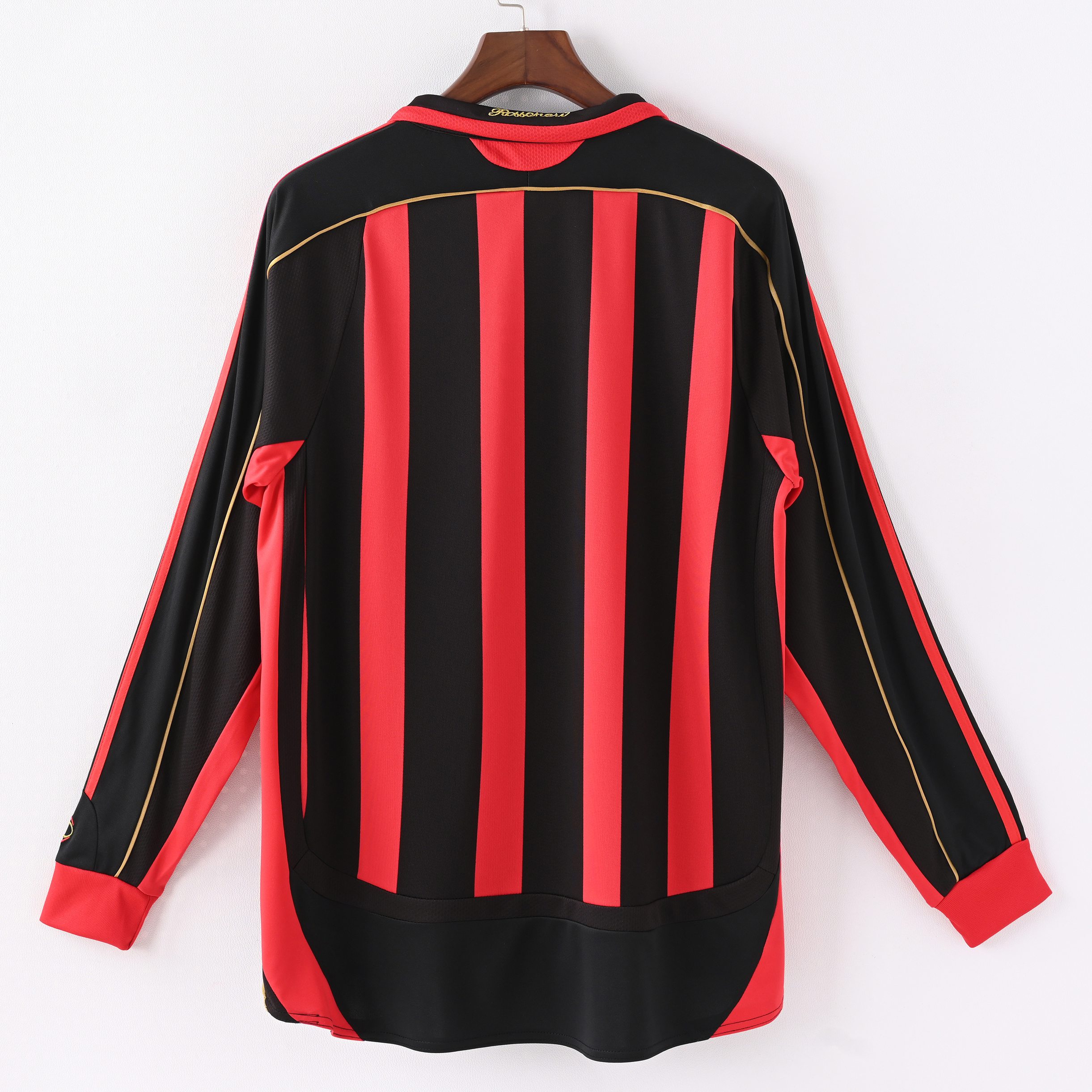 2006 2007 AC Milan Classic Home Long Sleeve Football Jersey 06 07 AC Milan Retro Football Shirt S-XXL